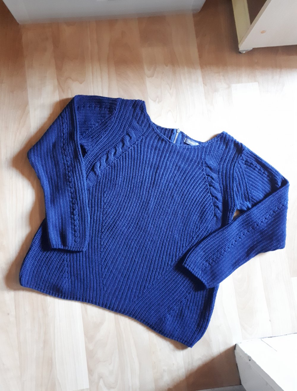 Blauer Pullover in Größe S M 36 38 von C&A Yessica dunkelblau mit Reißverschluss