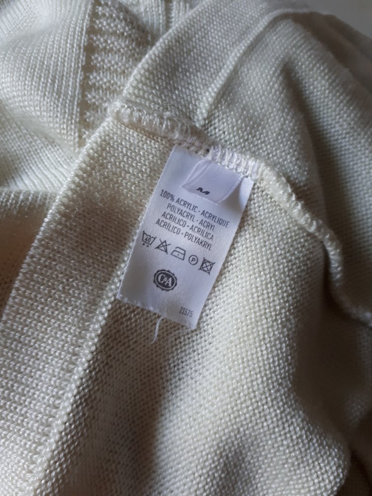 Cremeweißer Echtvintage Pullover Größe M 38 Canda C&A