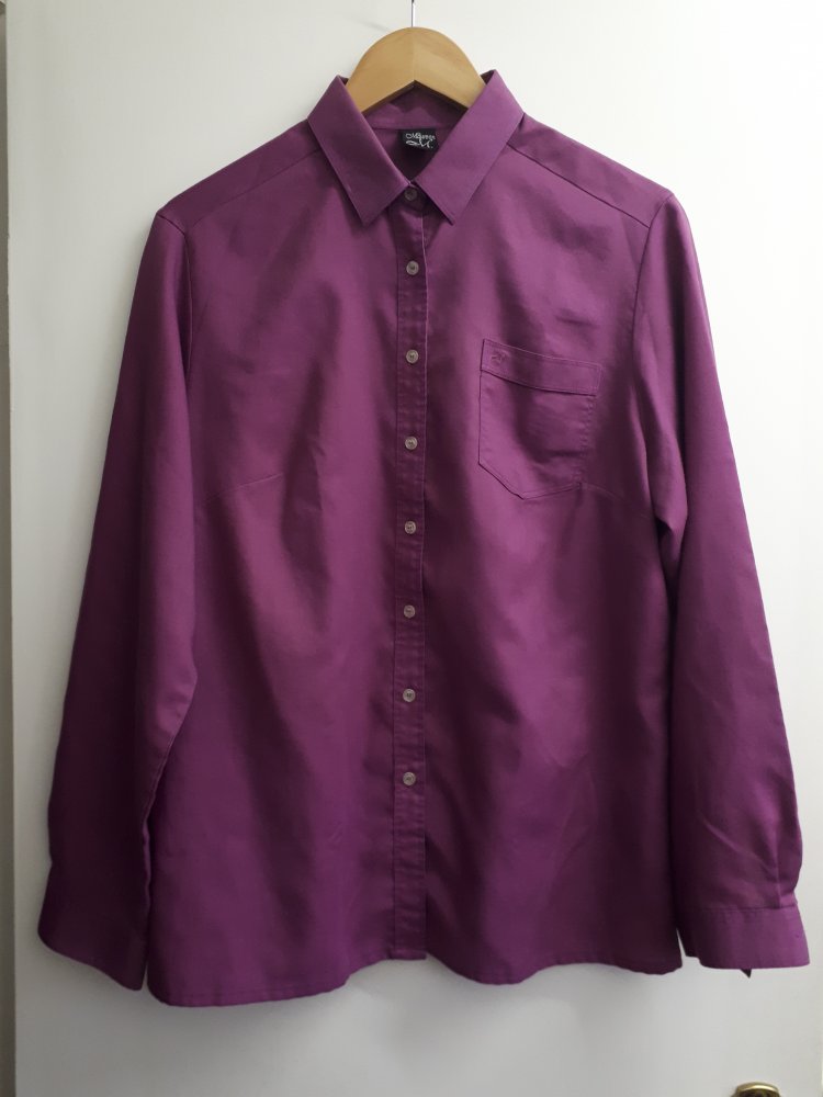 Lila Echtvintage Bluse von Maureen M Vintagebluse Hemd Größe 44 XL XXL 2XL 70er Jahre