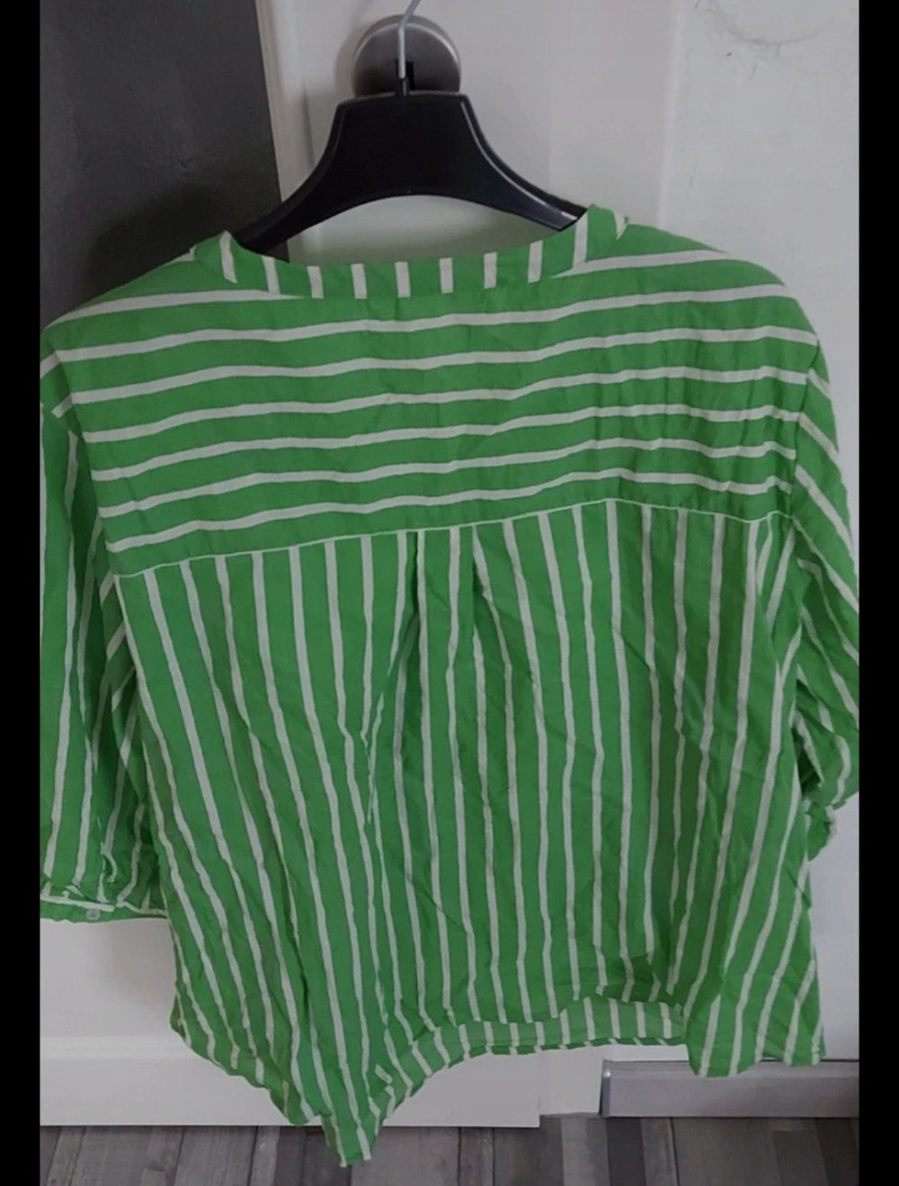 Damen Bluse Tunika in Grün gestreift gr.40/42