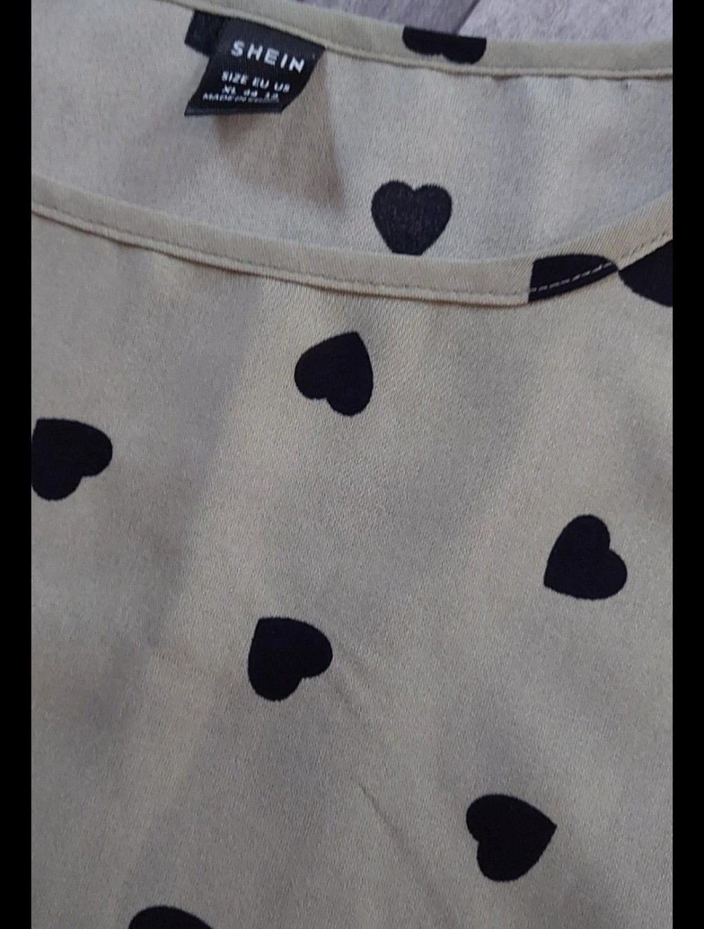 Damen Bluse Tunika mit Herzmuster gr.L XL