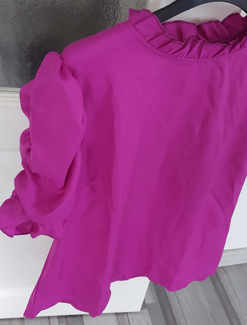 Damen Bluse Tunika mit puffärmel gr.L XL