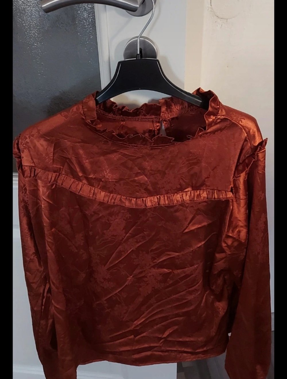 Damen Bluse Tunika in Rostrot gr.L XL