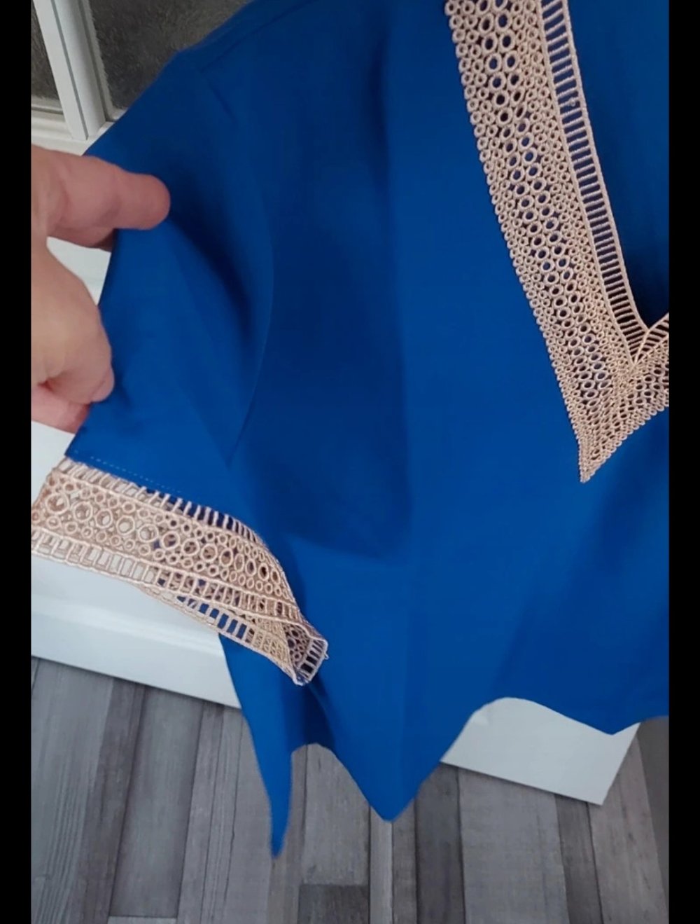 Damen Bluse Tunika mit Stickerei gr.L XL