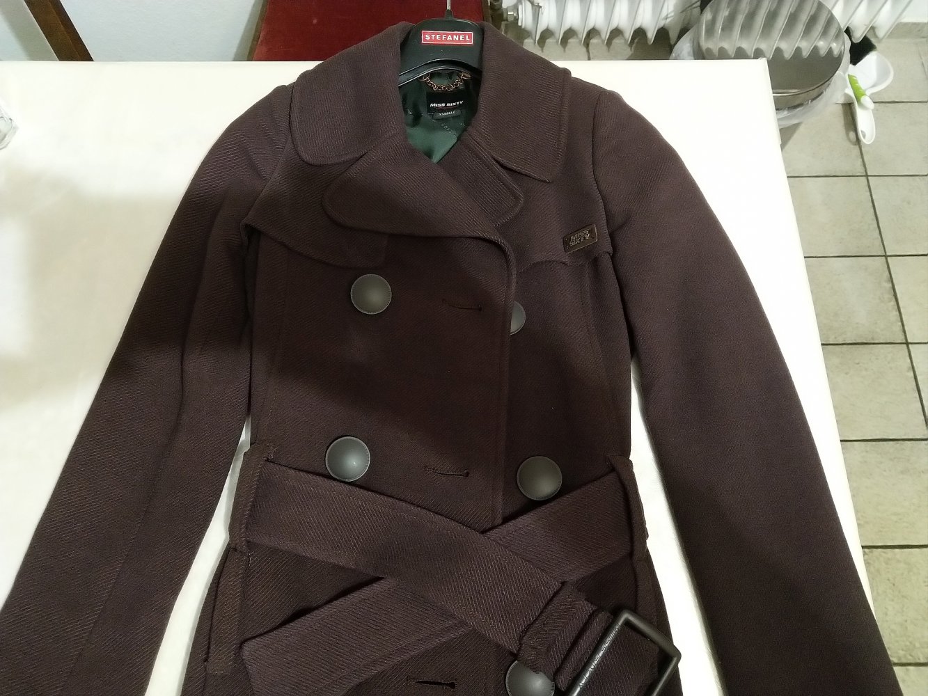 Miss Sixty Damen Mantel lang Trenchcoat