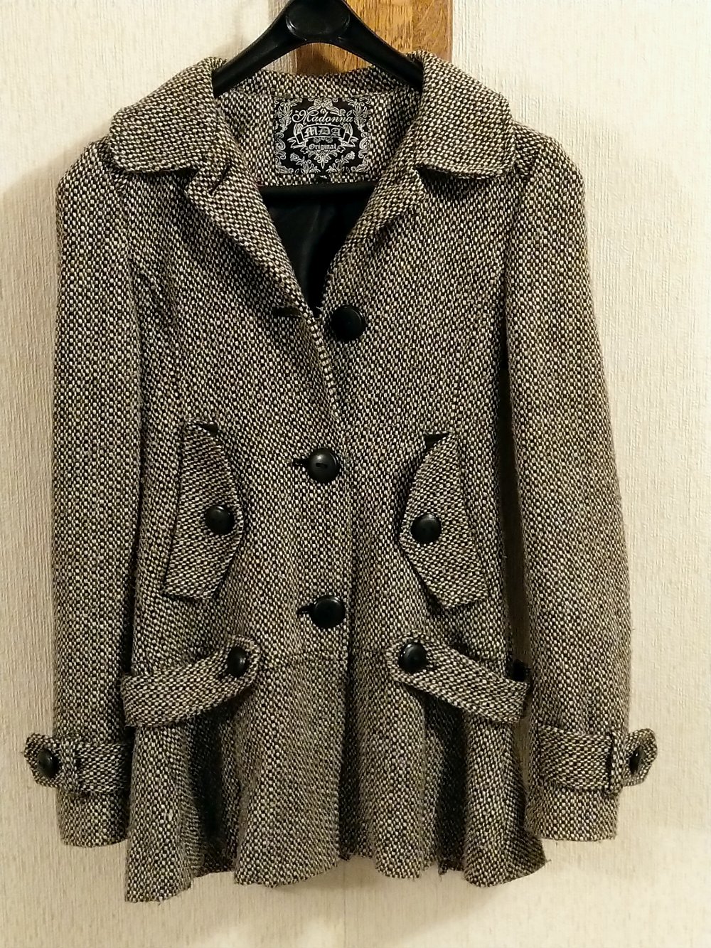 Madonna Jacke Übergangsjacke leicte Winterjacke kariert - Größe 34 bzw. XS