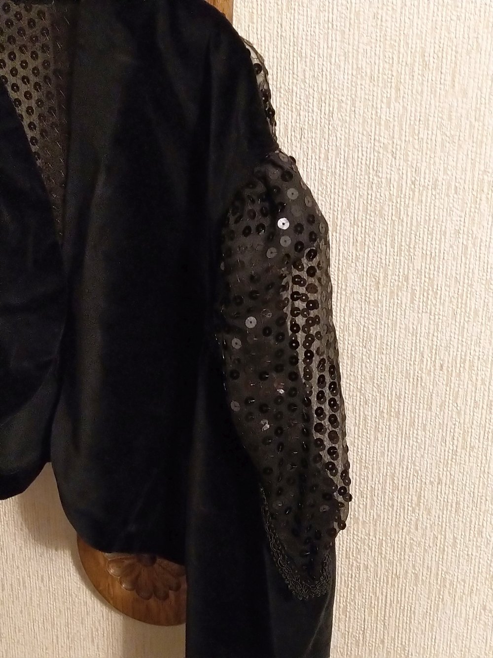Eleganter Pailletten Bolero schwarz - Vintage 90er Jahre
