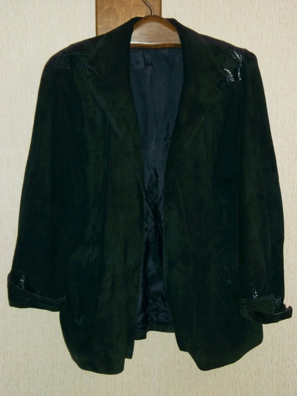 Vintage Creation Robena Lederjacke schwarz Größe 40 bzw. M - 80er/90er Jahre