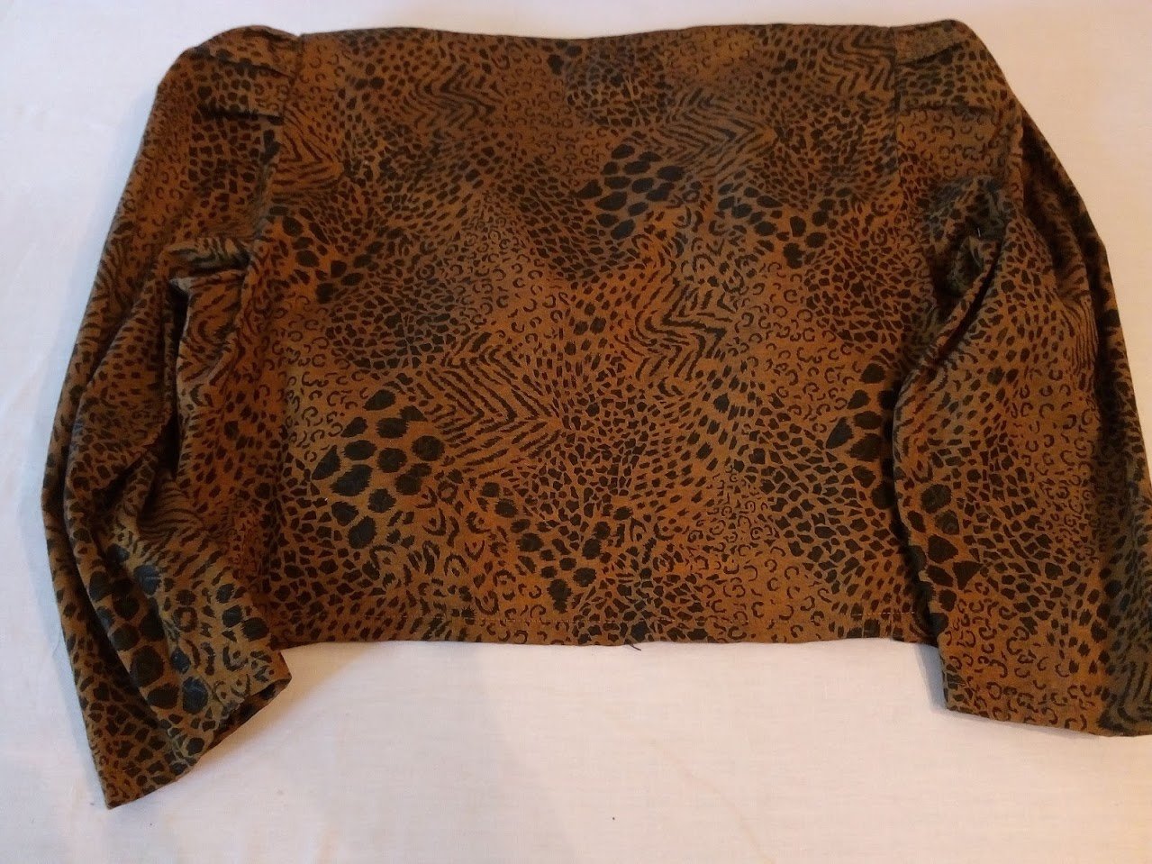 2-Teiler, Kostüm, Rock + Bolero, gold-schwarz-getupft, Gr. S/36/38