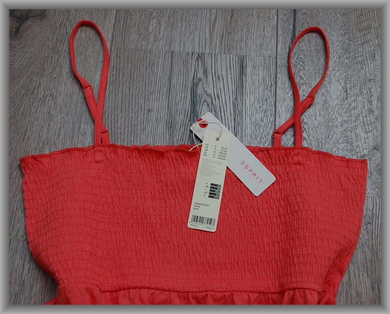 NEU! VK 26 € - Esprit Top in Coral 100% Baumwolle Gr. M 38 Bluse Shirt Tunika