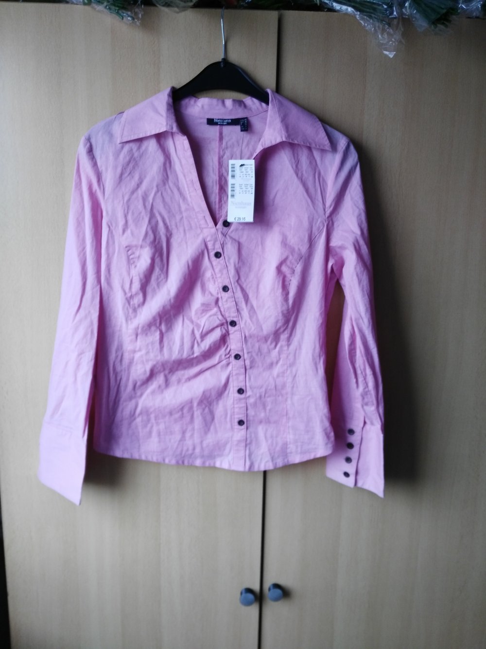 schöne rosa langarm Bluse 