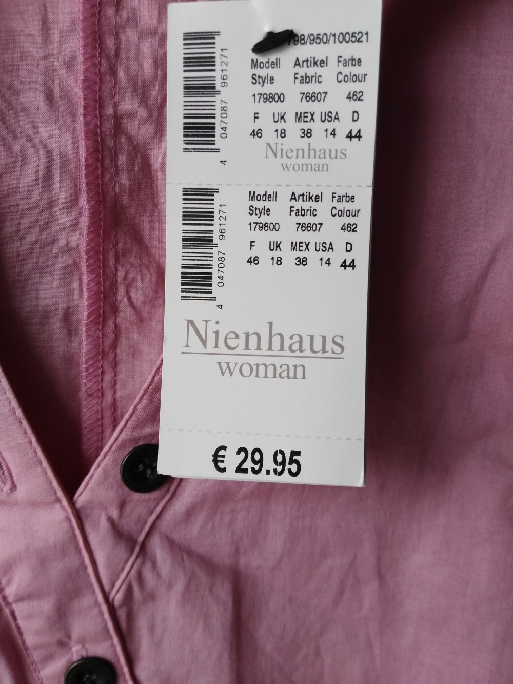 schöne rosa langarm Bluse 