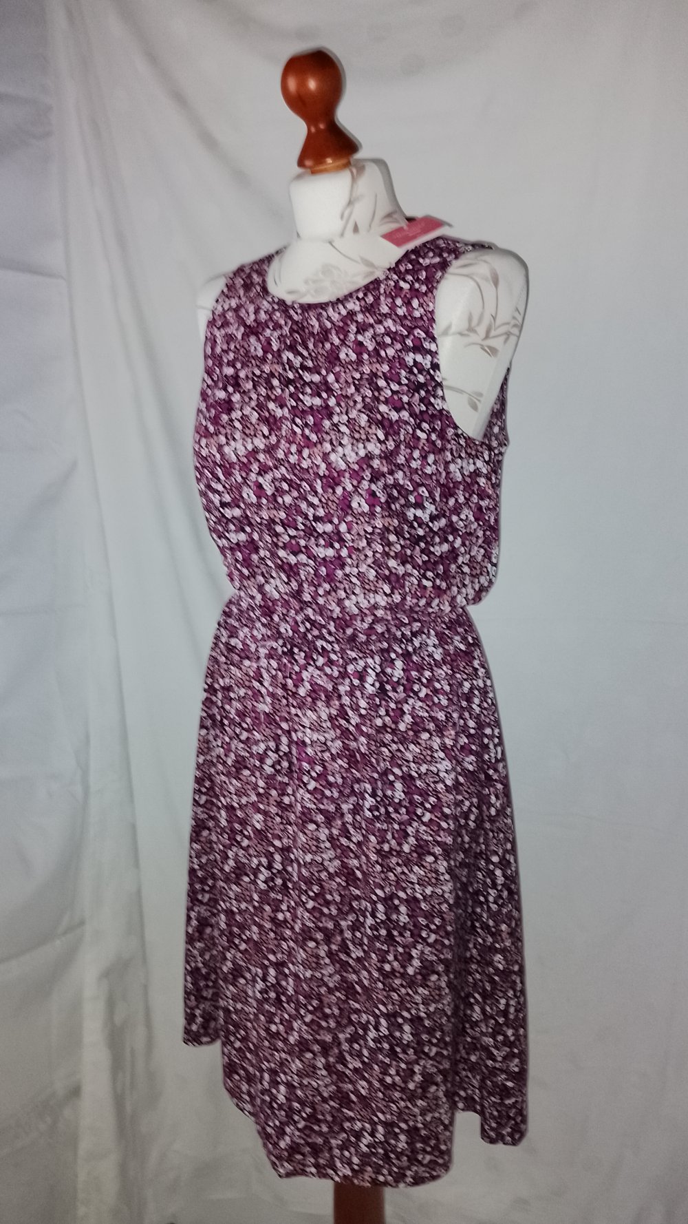 Tessentials Damen Sommer Viskose Kleid Gr.M 38 pink bunt geblümt NEUw.