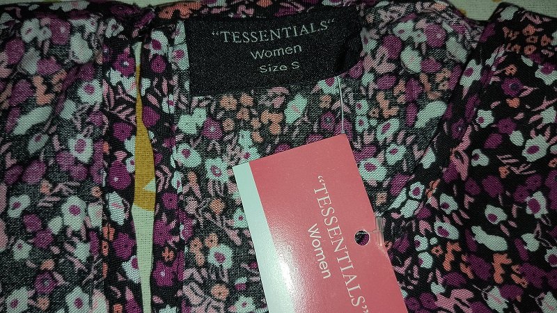Tessentials Damen Sommer Viskose Kleid Gr.M 38 pink bunt geblümt NEUw.