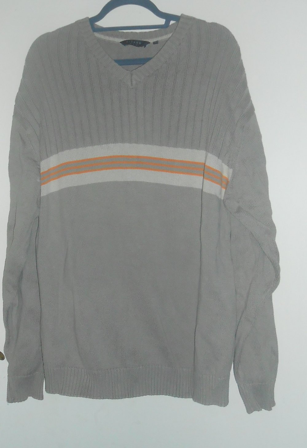 Kitaro Herren Strick Pulli Pullover Gr. XL 54 beige Streifen- BW- schön