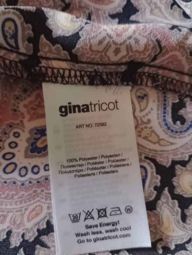 Ginatricot Damen Tunika Long Bluse Gr-44 rosa schwarz gemustert