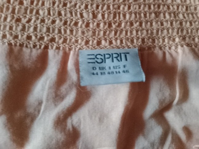 Esprit Damen Marken Kleid Gr.44 apricose Sommerkleid