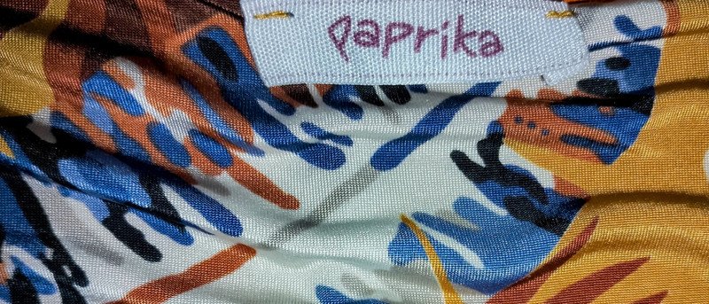 Paprika Damen Marken Sommer Kleid Gr.42/44 curry bunt Blätter