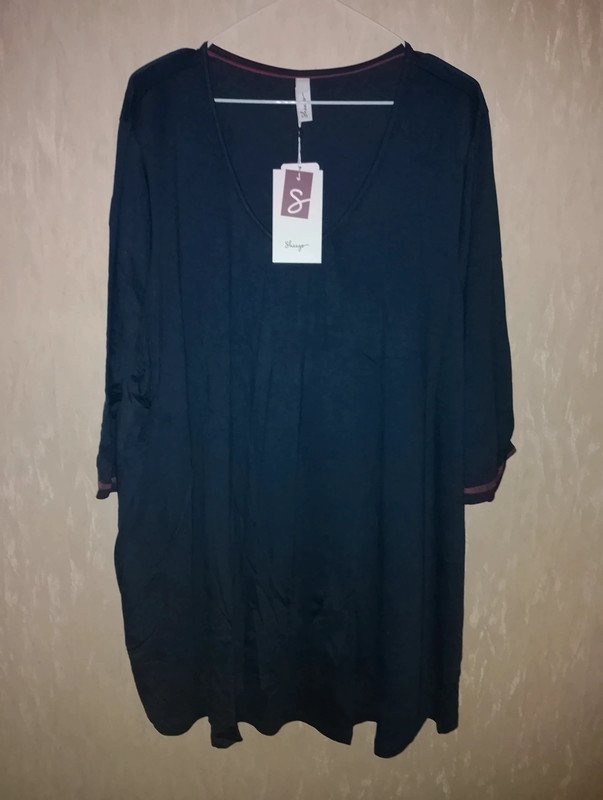 Sheego Damen Marken Jersey Tunika Longshirt Gr.42 blau Neuwertig/Etik!!