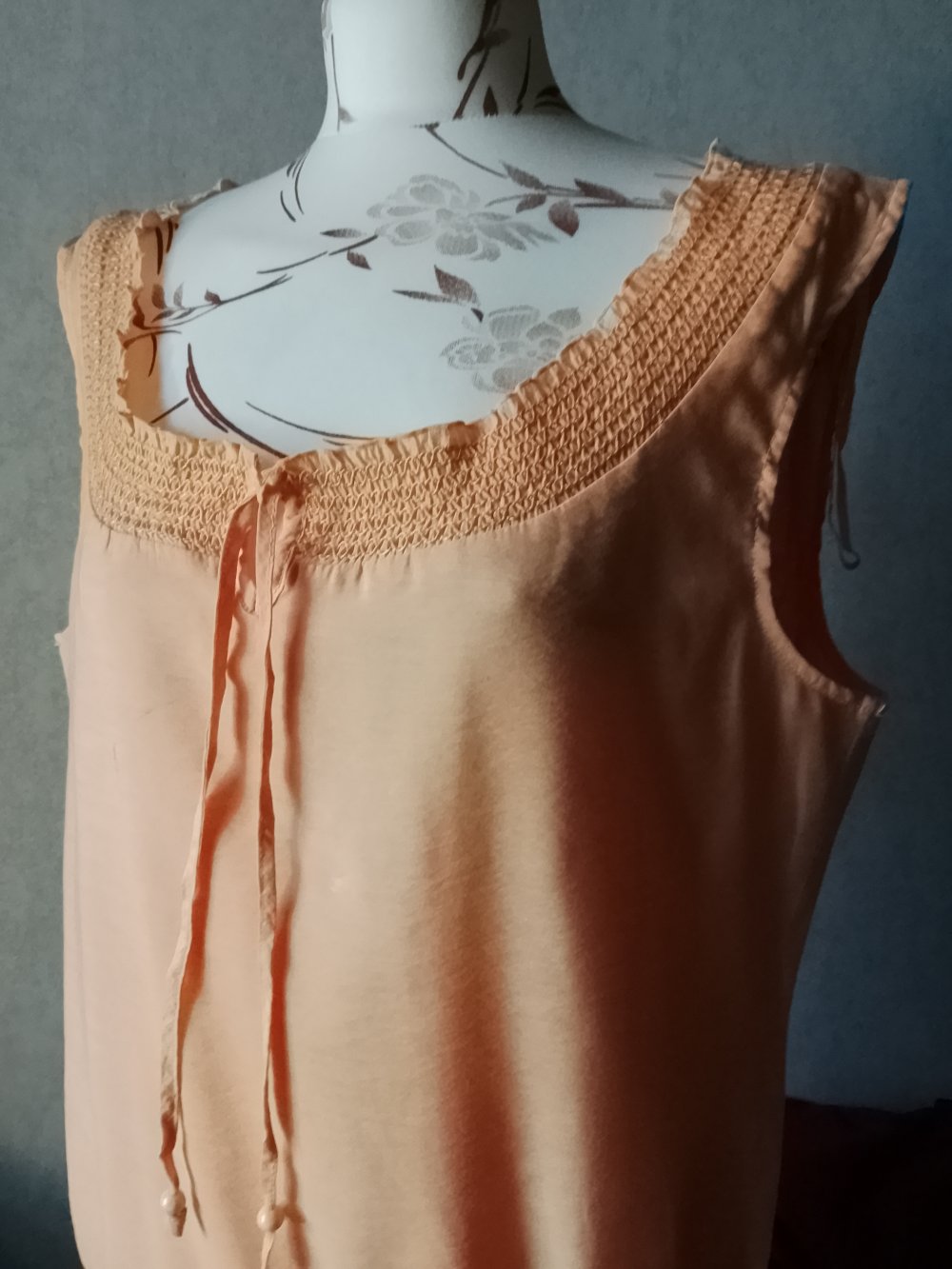 Esprit Damen Marken Kleid Gr.44 apricose Sommerkleid