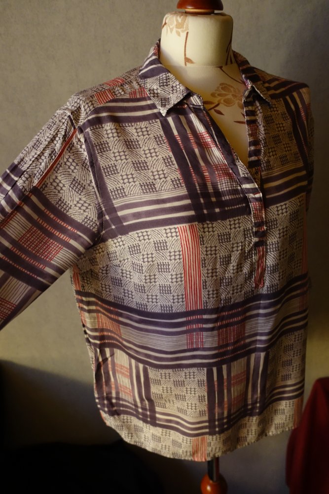 Cecil Damen Marken Bluse Gr.44 grau kariert