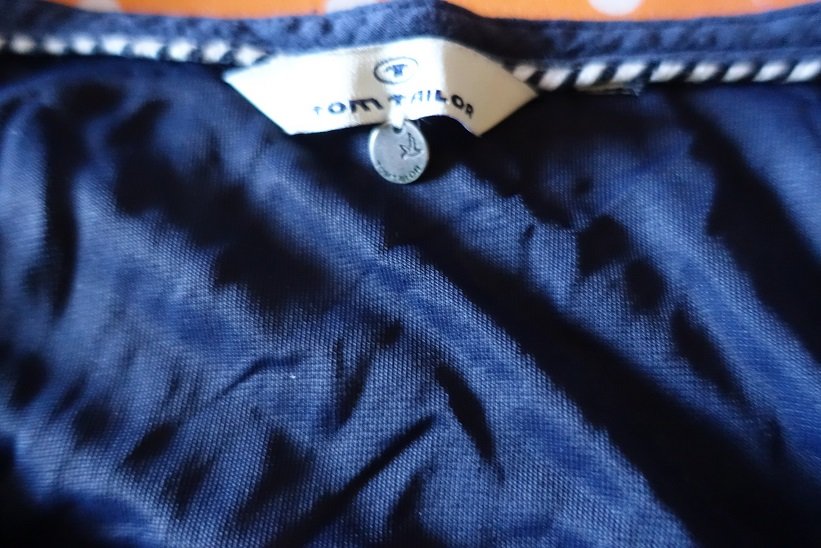 Tom Tailor Damen Marken Sommer Kleid Gr.40/42 blau rot geblümt mit Spitze