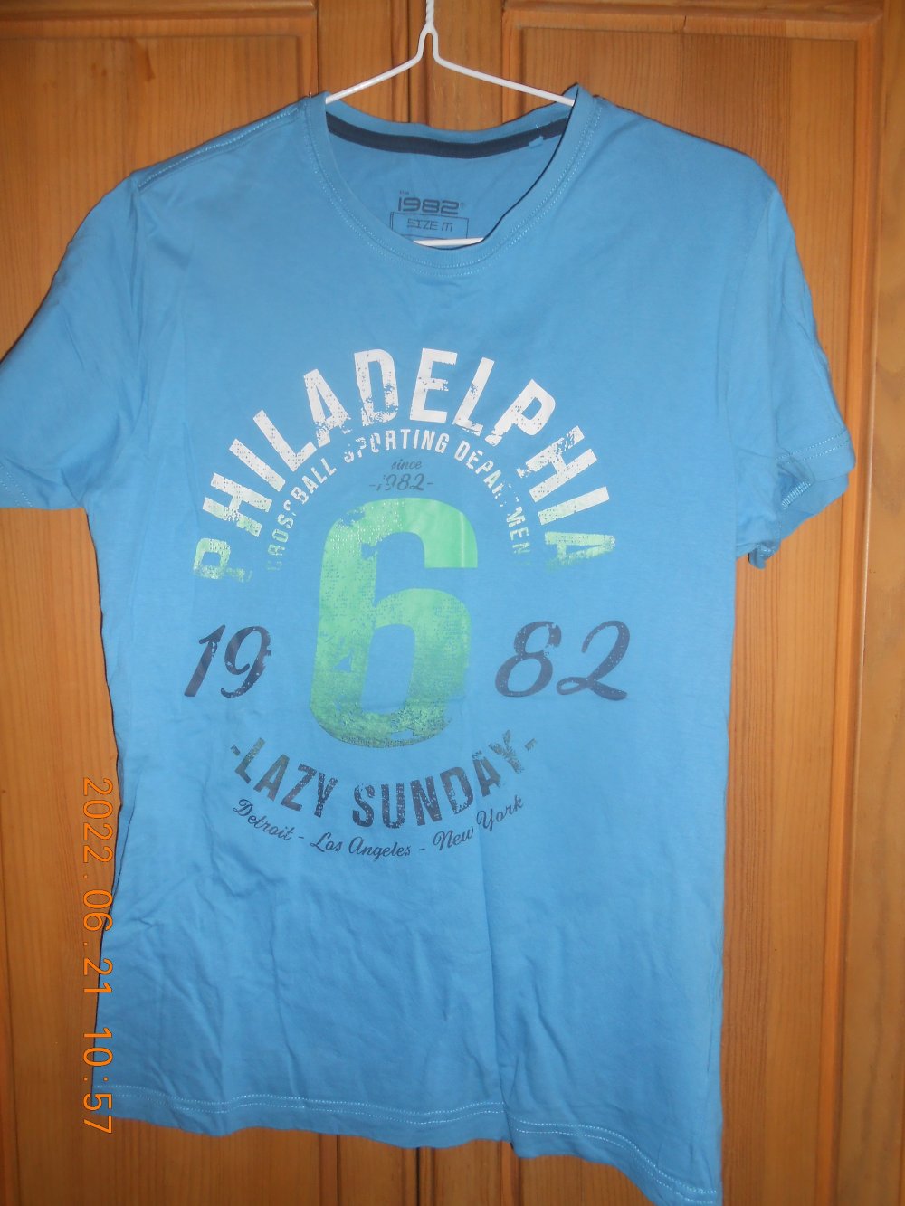 1982 Herren Motiv Shirt Sommer Tshirt Gr.M türkis Philadelphia
