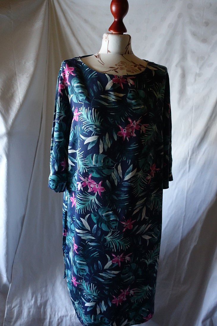 Olsen Damen Sommer Kleid Gr.42/44 blau grün pink geblümt