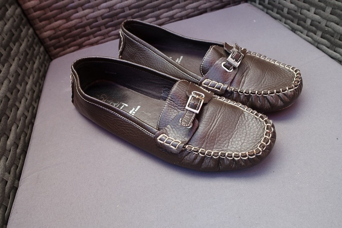 Esprit Damen Marken Slipper Ballerinas Mokassins Gr.38 braun 