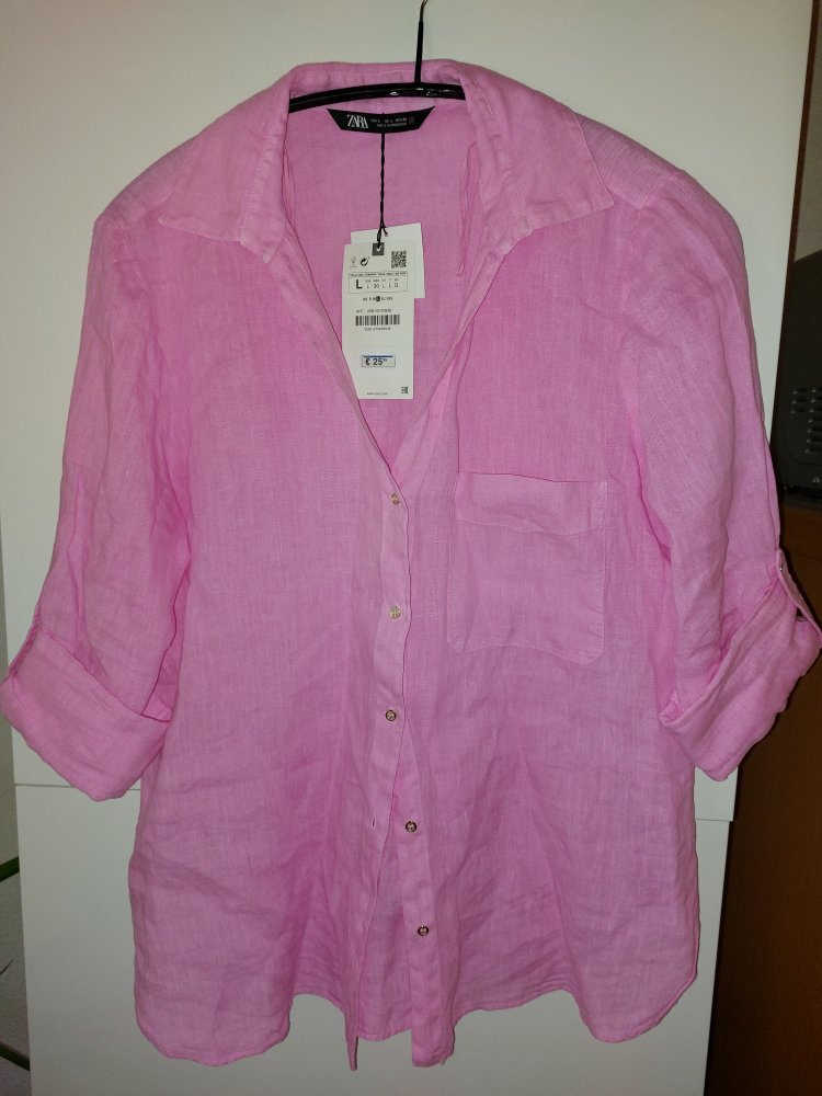 Leinen Bluse von Zara Gr. L neu 