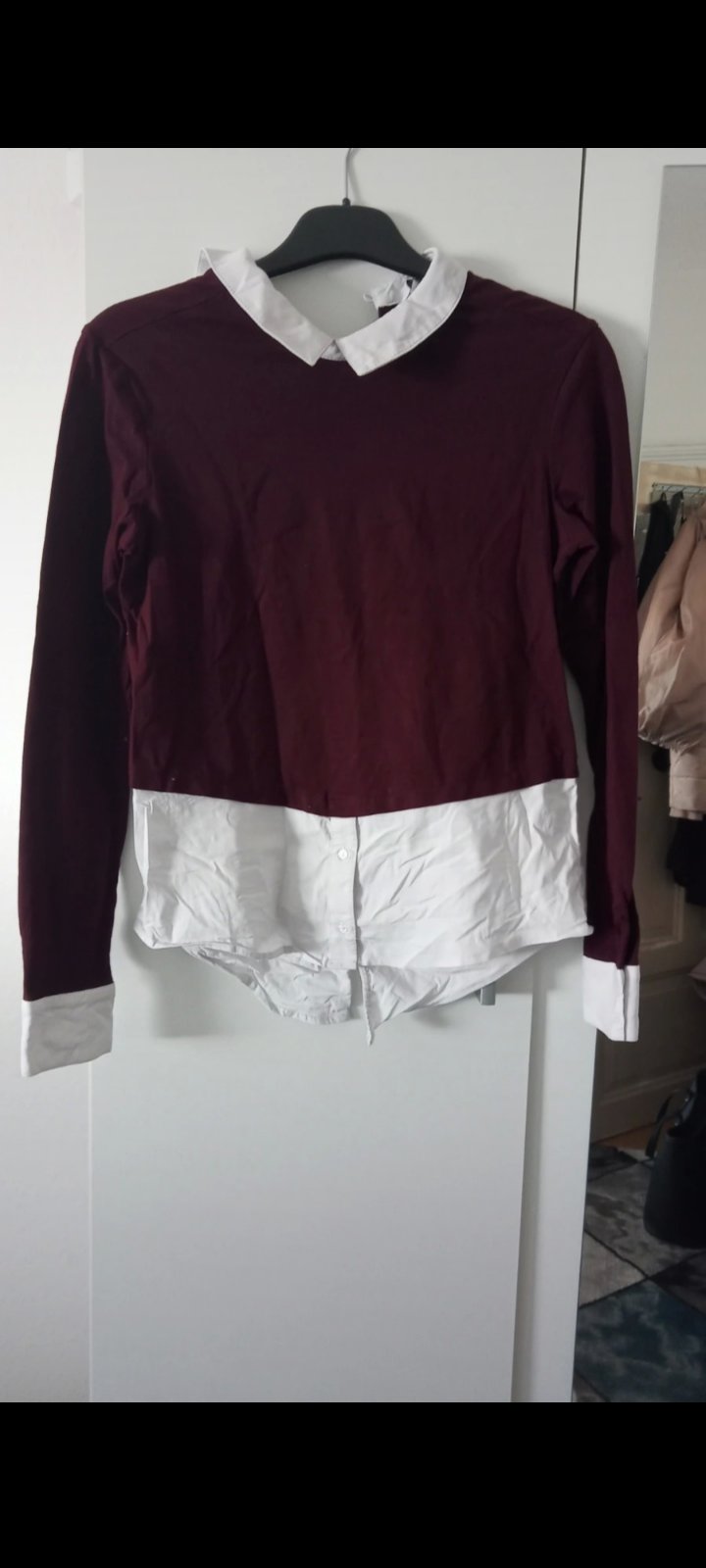 Bordeaux rote Bluse