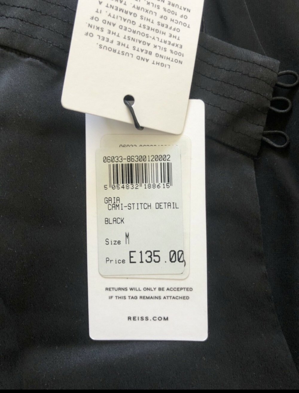 Reiss Seiden Spagettiträger Top M Neu mit Etikett