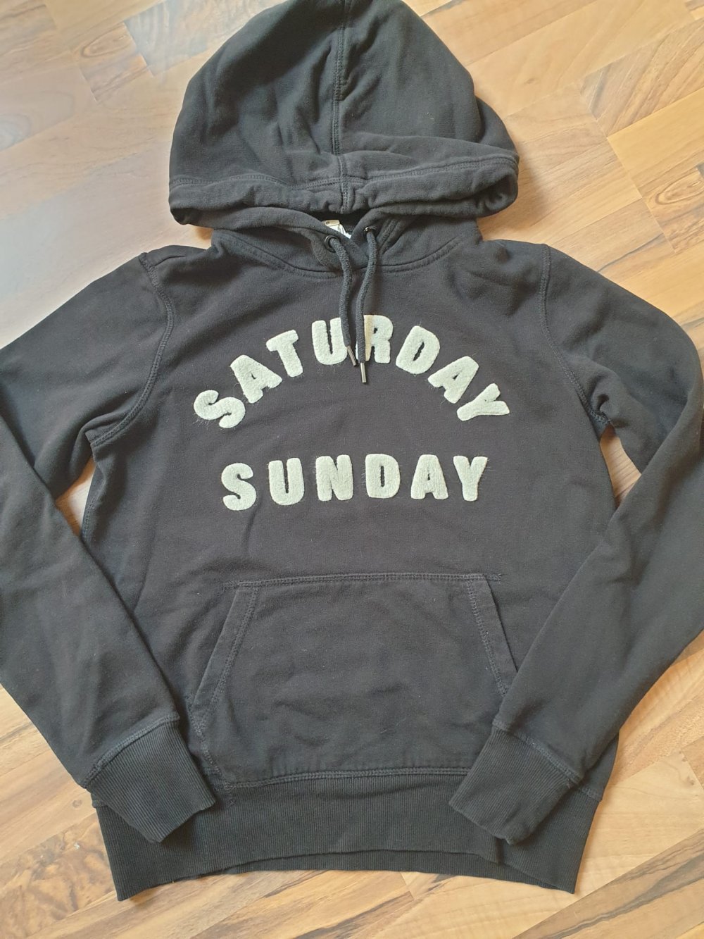 H&M Hoodie Kapuzensweat mit Flockprint Gr. S