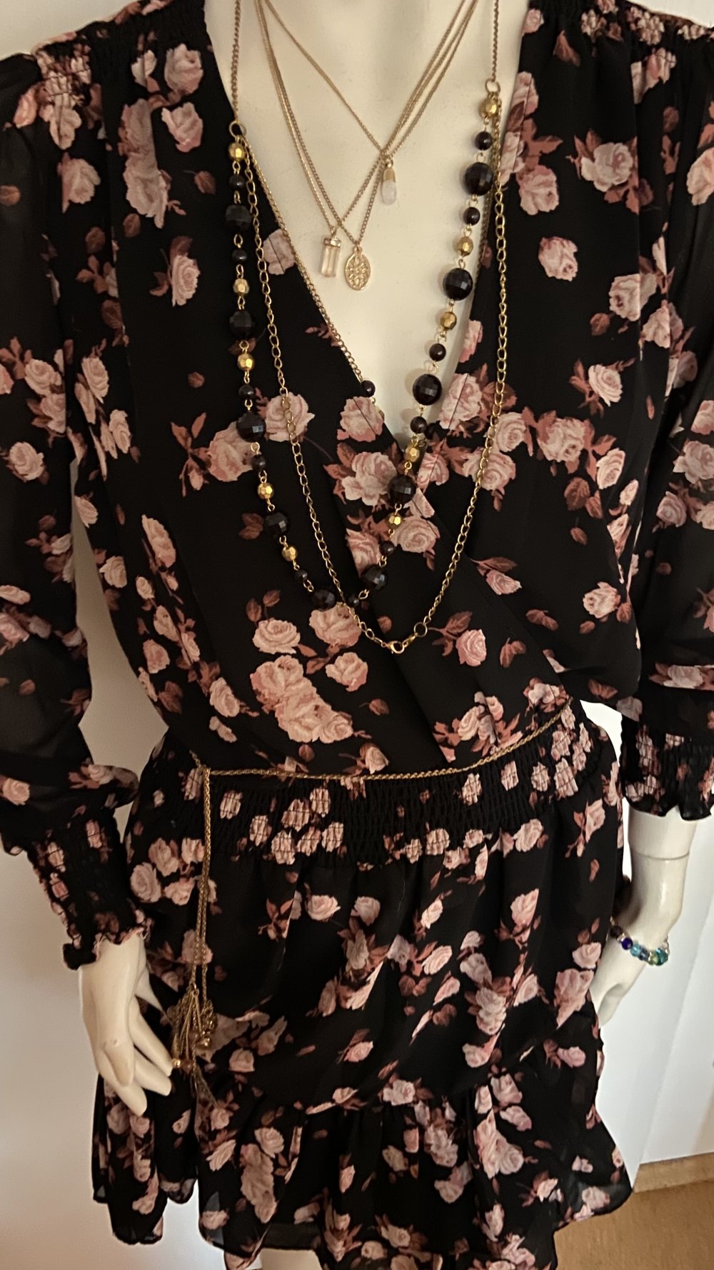 Michael Michael Kors MK Kleid Geblümt mit Rosen,  S M 36 38 Original, Neu mit Etikett