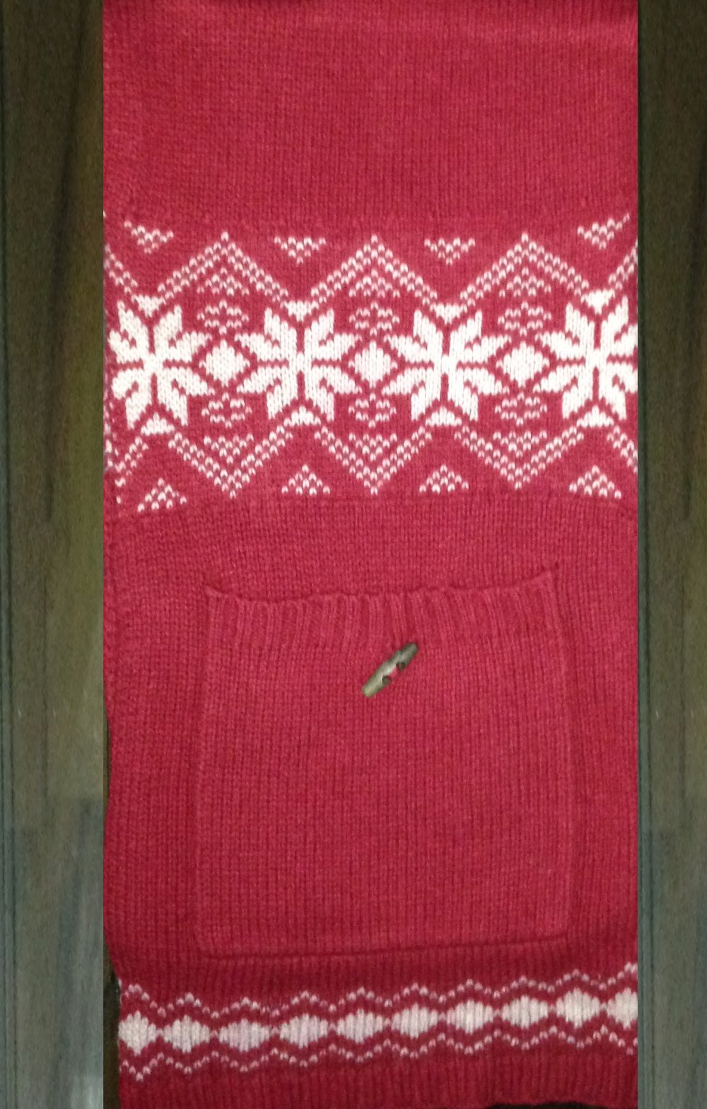 XL Strickschal, Schal & Handschuhe all-in-one, Norweger-Muster TOP ZUSTAND!