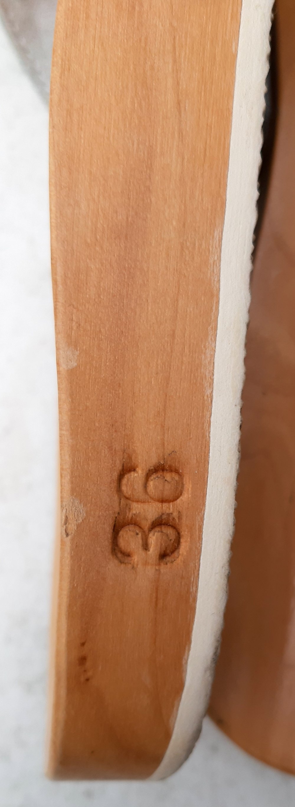 Holzklapperlatschen Damen Gr. 36 weißer Riemen