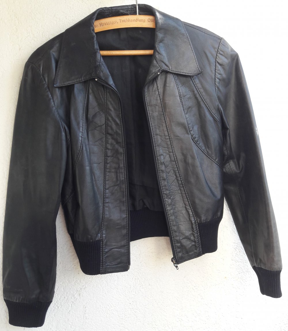Lederjacke schwarz  Nappaleder Blousonform      