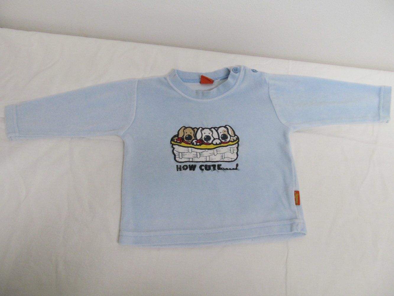 2 Teile Nicki-Set Hose Pullover Shirt Hund Gr. 68 Smily