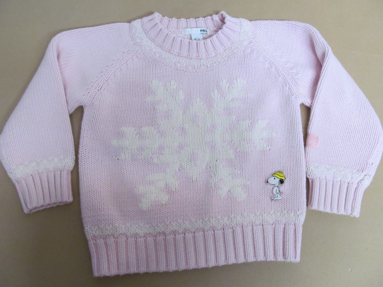 Strickpullover Pullover Pulli Shirt Gr. 116 Snoopy H&M