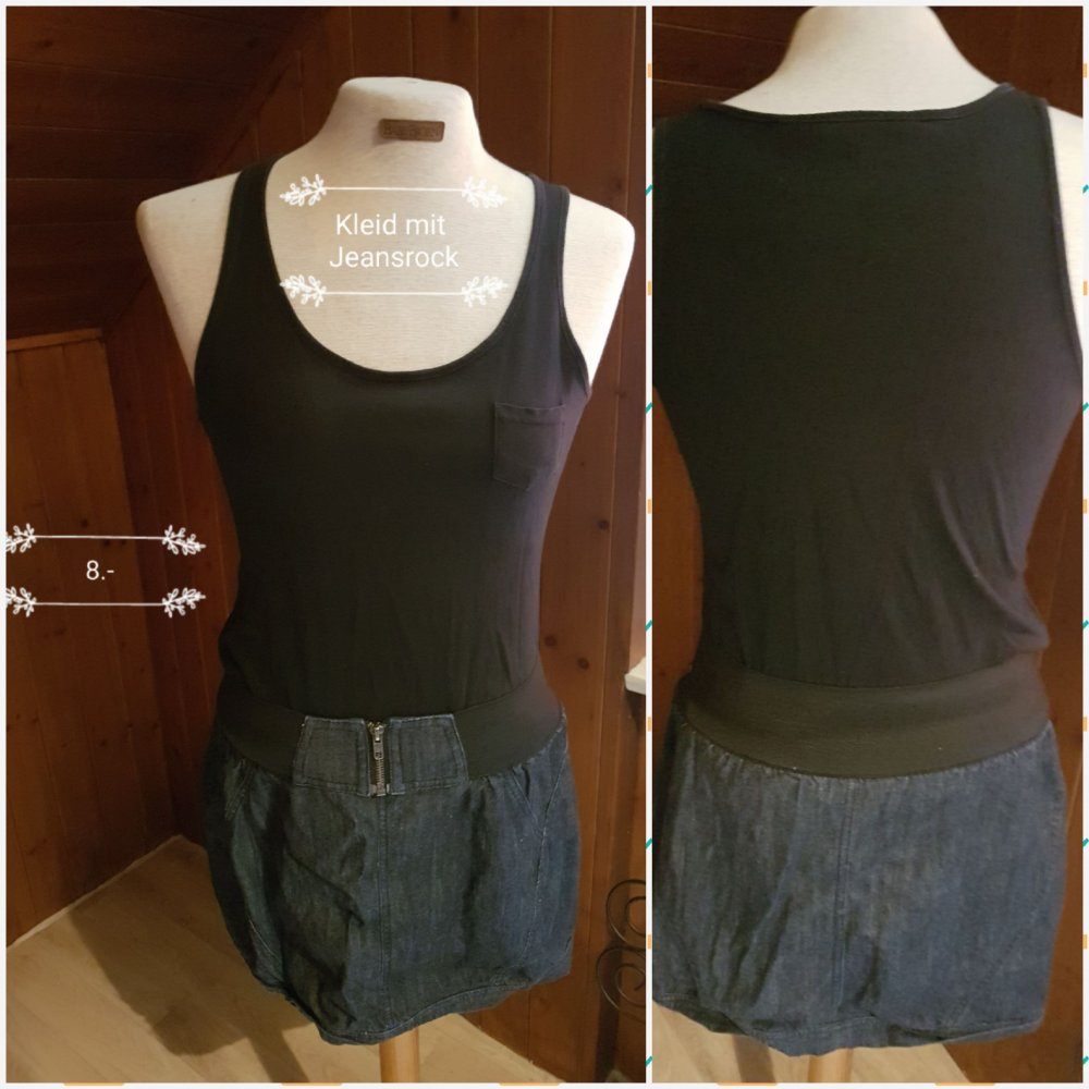 Kleid mit Jeansrock