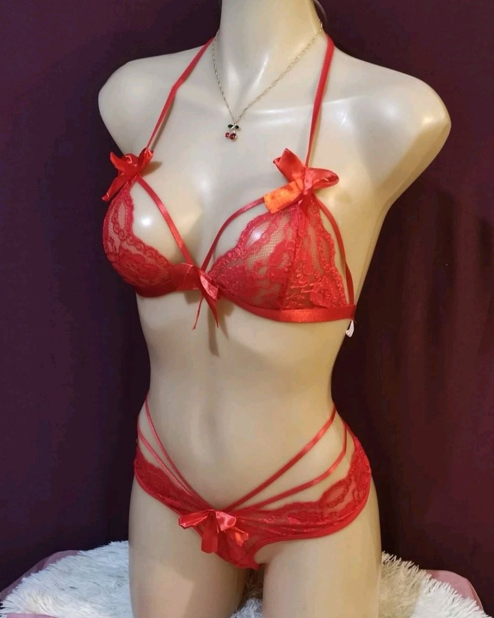 Dessous spitze rot 