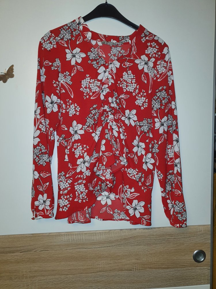 Blumen Langarm Bluse