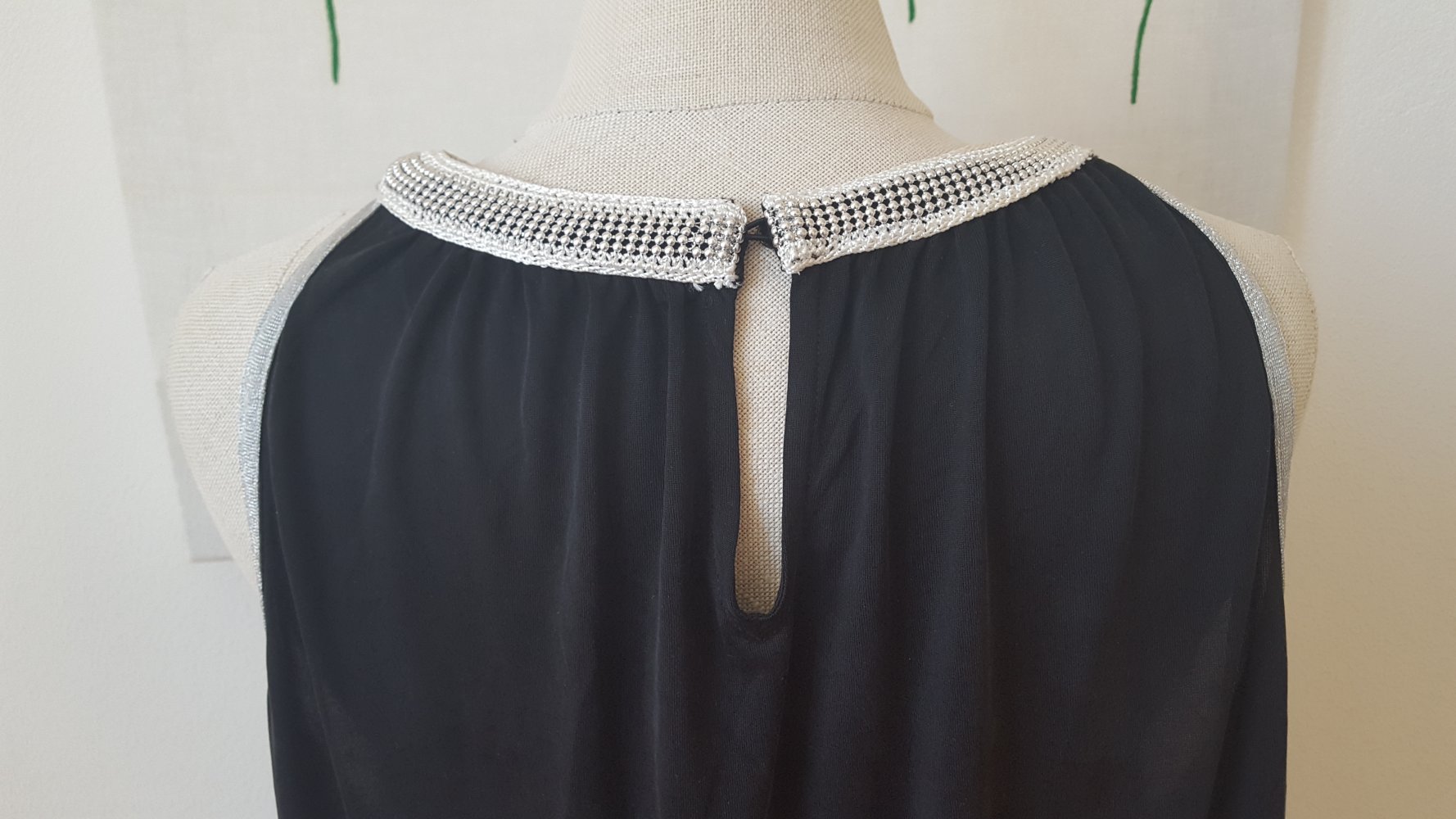 Gustav Top Tunika festlich Gr.XL Perlen schwarz 