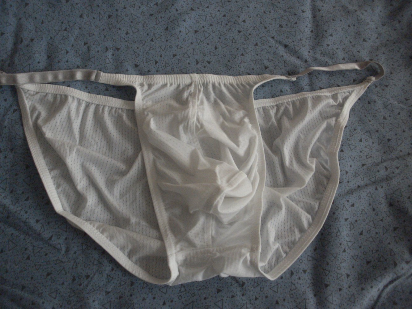Herren Slip, Tanga-Slip, L, perforiert