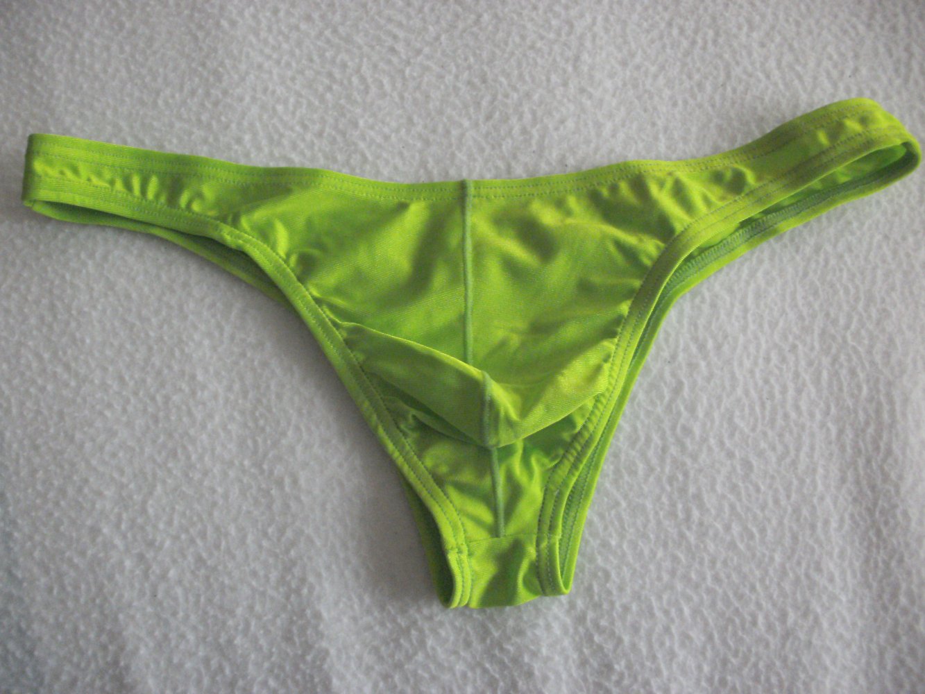 Herrenbadehose, Bademinislip, Badeslip, Badetanga M, Neongrün