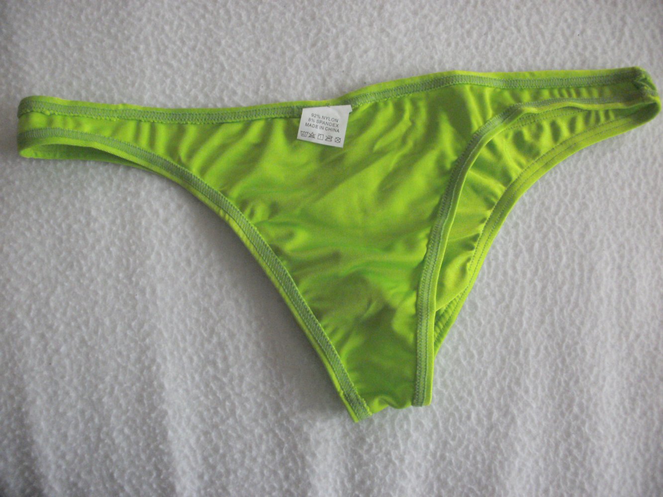 Herrenbadehose, Bademinislip, Badeslip, Badetanga M, Neongrün