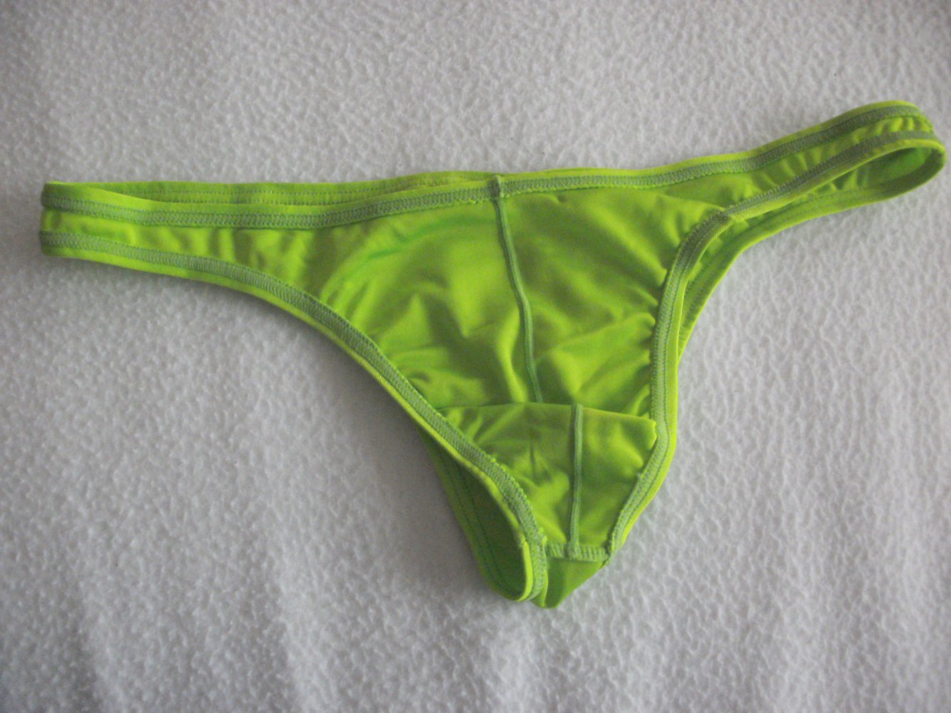 Herrenbadehose, Bademinislip, Badeslip, Badetanga M, Neongrün