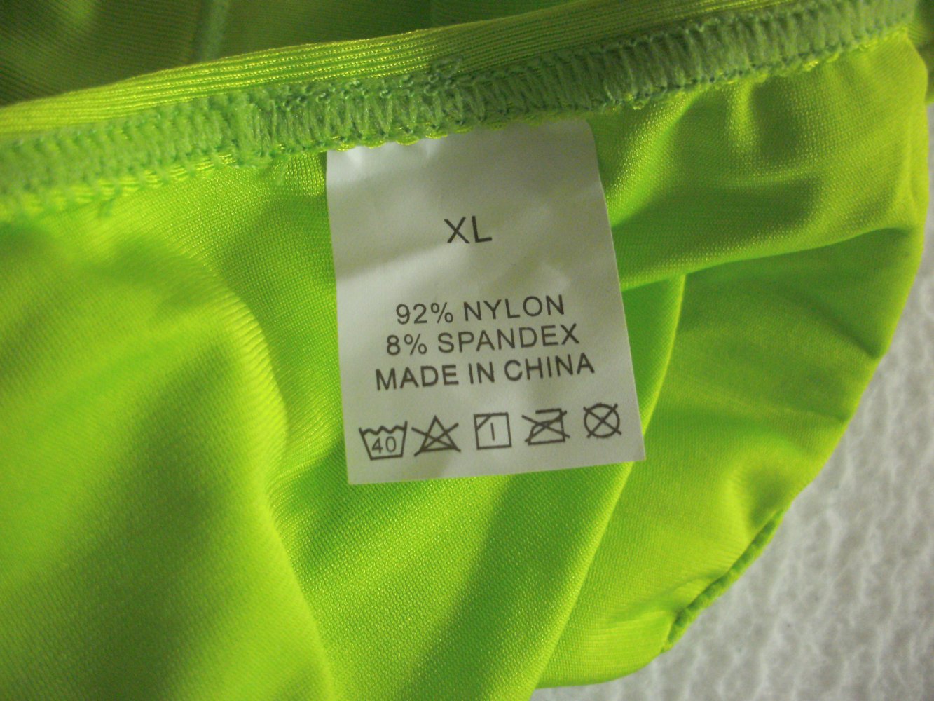 Herrenbadehose, Bademinislip, Badeslip, Badetanga M, Neongrün