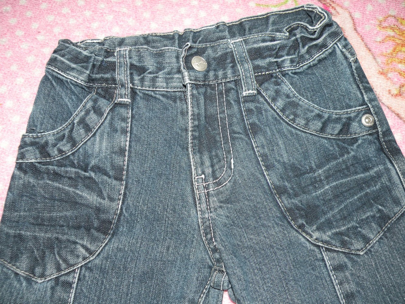 Mädchen Jeans kurze Hose Winterhose Shorts super zu Stiefeln Gr. 122 blau Topolino