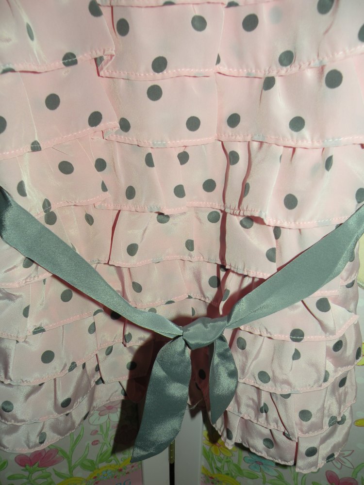 Mädchen Tunika Bluse Rüschen Gr. 122 dopodopo Rosa Taupe gepunktet top Zustand